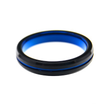 Fashion Classic Blue and Black Combined Color Tungsten Carbide Rings